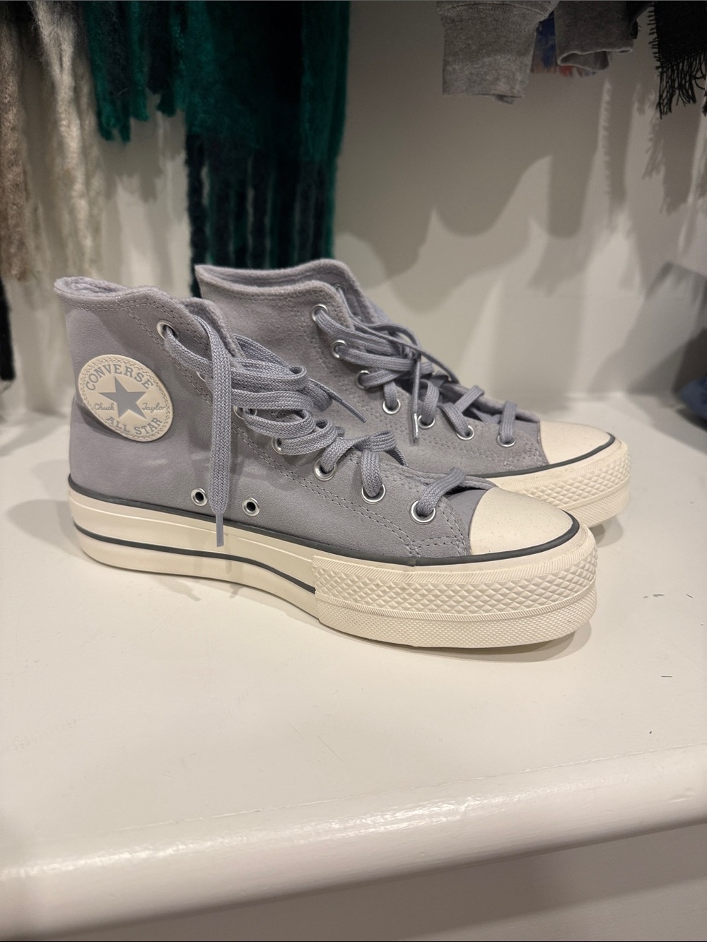 Converse High Top Platform Sneakers - Light purple